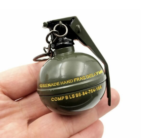 Mini Metal Frag Hand Grenade Keychain Keyring