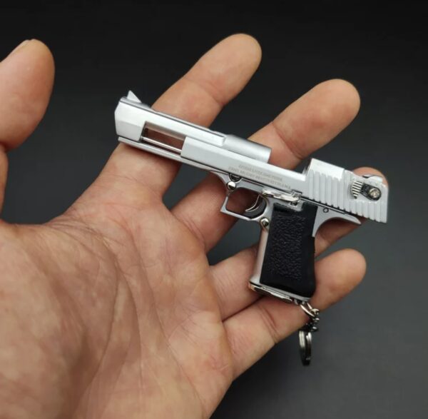 Mini Desert Eagle Gun Keychain Keyring Metal With Working Parts