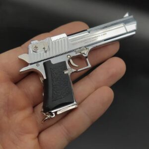 Mini Desert Eagle Gun Keychain Keyring Metal With Working Parts