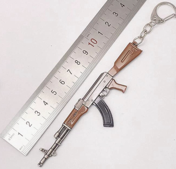 Mini Metal AK47 Gun Keychain Keyring