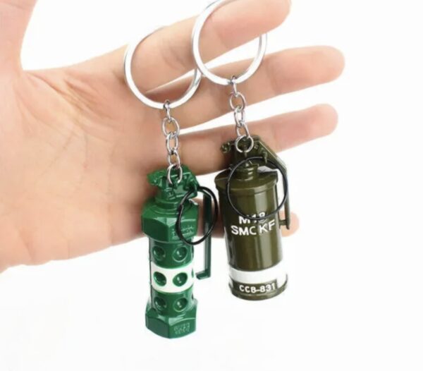 Mini Smoke Grenade Keychain Keyring