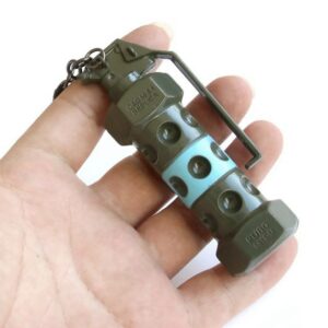 Mini Metal flash Bang Grenade Keychain Keyring