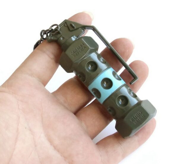 Mini Metal flash Bang Grenade Keychain Keyring