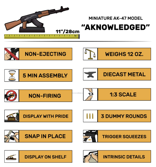 AK47 Desktop Luxury Model With Moving Parts