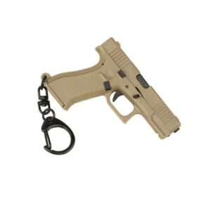 Mini Glock 17 with moving parts and removable magazine in tan